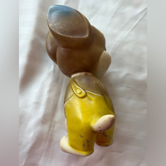 Vintage 1970s Rubber Cartoon Dog Figure - Taiwan, 9” Jerry the Mouse likeness - Picture 3 of 9